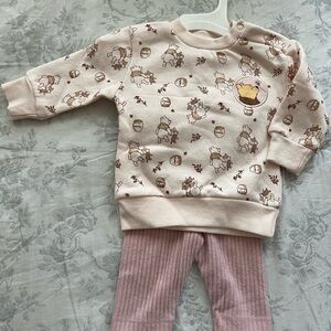 SOLD‼️Disney Pink Pajama Set with Playful Woodland Design